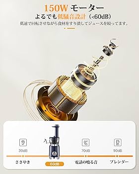 Amazon.co.jp: Diurwur スロージューサー 低速回転 ジューサー